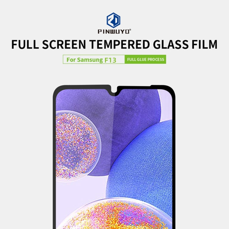 For Samsung Galaxy F13 PINWUYO 9H 2.5D Full Screen Tempered Glass Film(Black) - Galaxy Tempered Glass by PINWUYO | Online Shopping UK | buy2fix