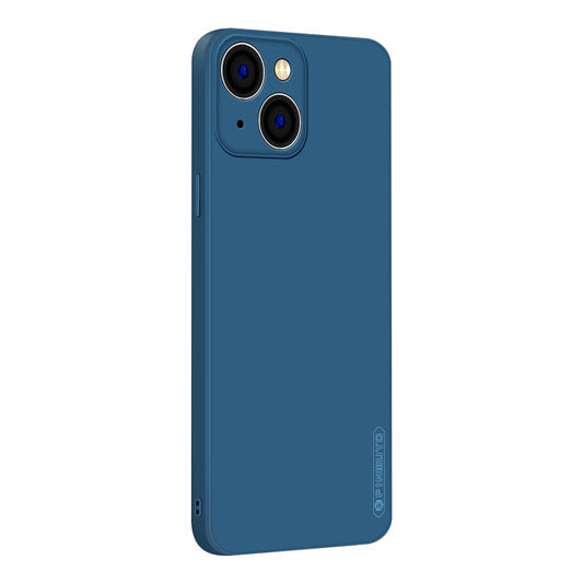 For iPhone 14 Plus PINWUYO Sense Series Liquid Silicone TPU Phone Case (Blue) - iPhone 14 Plus Cases by PINWUYO | Online Shopping UK | buy2fix