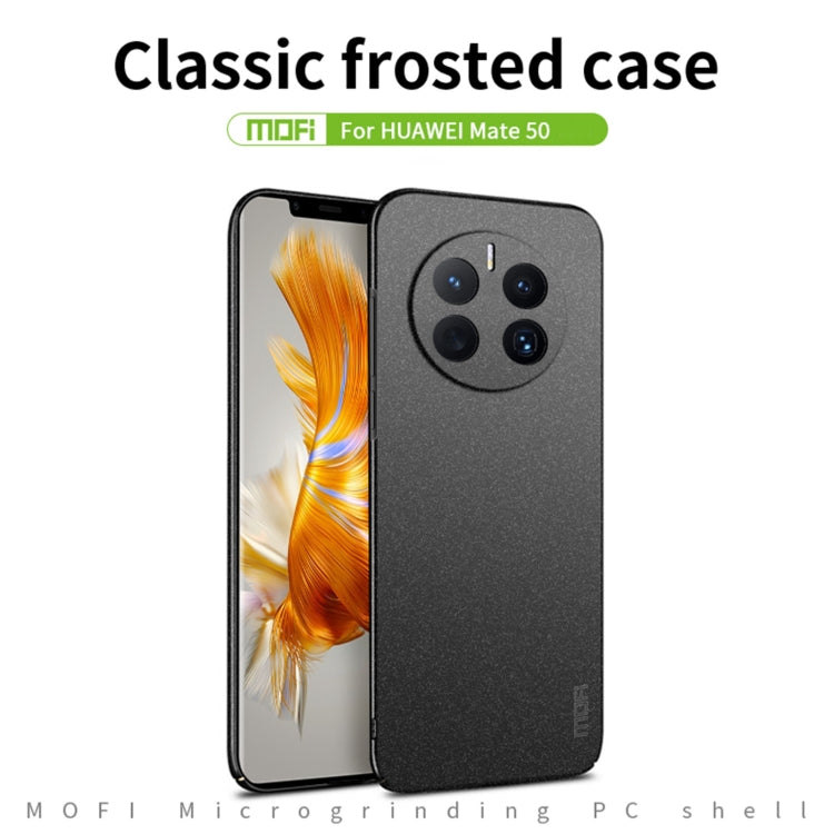 For Huawei Mate 50 MOFI Fandun Series Frosted Ultra-thin PC Hard Phone Case(Black) - Huawei Cases by MOFI | Online Shopping UK | buy2fix