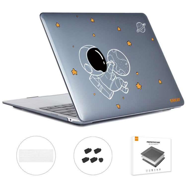 For MacBook Pro 13.3 A1708 ENKAY Hat-Prince 3 in 1 Spaceman Pattern Laotop Protective Crystal Case with TPU Keyboard Film / Anti-dust Plugs, Version:EU(Spaceman No.5) - MacBook Pro Cases by ENKAY | Online Shopping UK | buy2fix