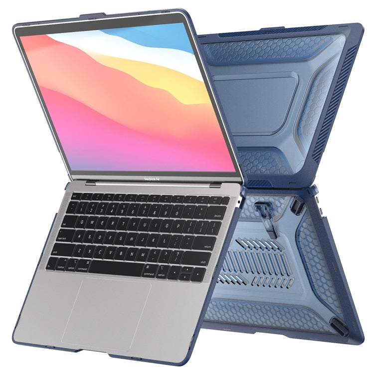 For MacBook Air 13.3 2018 A1932 ENKAY Hat-Prince 3 in 1 Protective Bracket  Case Cover Hard Shell with TPU Keyboard Film / Anti-dust Plugs, Version:US(Grey) - MacBook Air Cases by ENKAY | Online Shopping UK | buy2fix