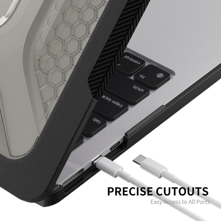 For MacBook Air 13.6 2022/2024 A2681 (M2) / A3113 (M3) ENKAY Hat-Prince 3 in 1 Protective Bracket  Case Cover Hard Shell with TPU Keyboard Film / Anti-dust Plugs, Version:US(Grey) - MacBook Air Cases by ENKAY | Online Shopping UK | buy2fix