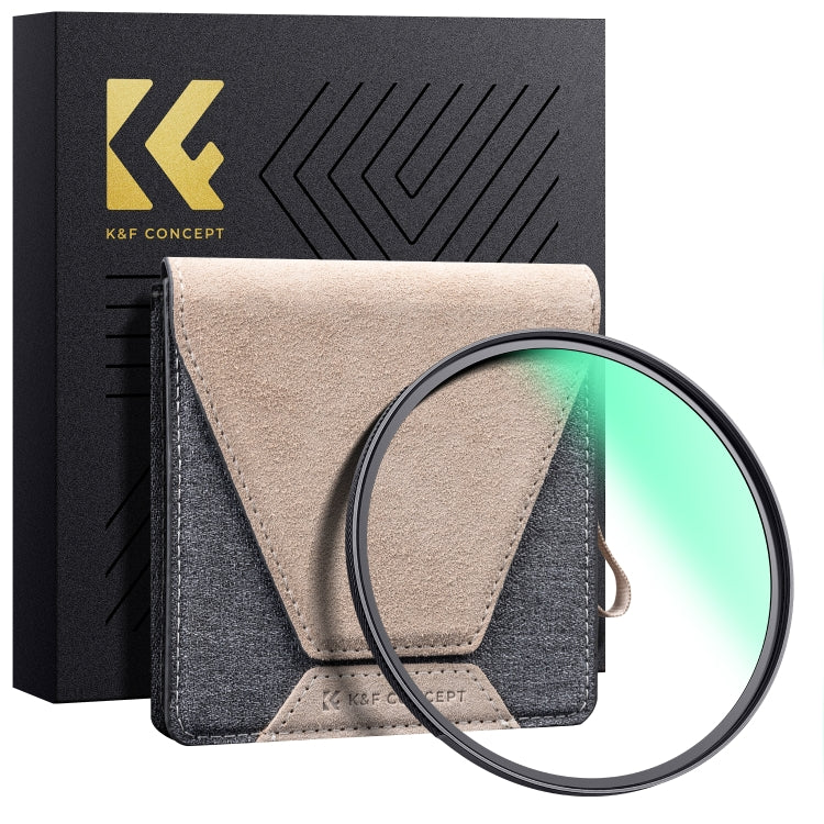 K&F CONCEPT KF01.1985 82mm Nano-X PRO Series MCUV Filter HD Ultra-Thin Copper Frame 36-Layer Coatings Anti-Reflection Green Film - Camera Accessories by K&F | Online Shopping UK | buy2fix