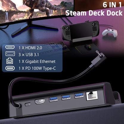 For Steam Deck Expansion Dock Charging Dock Charging Dock HDMI Gigabit Network Port Converter - Other Accessories by buy2fix | Online Shopping UK | buy2fix