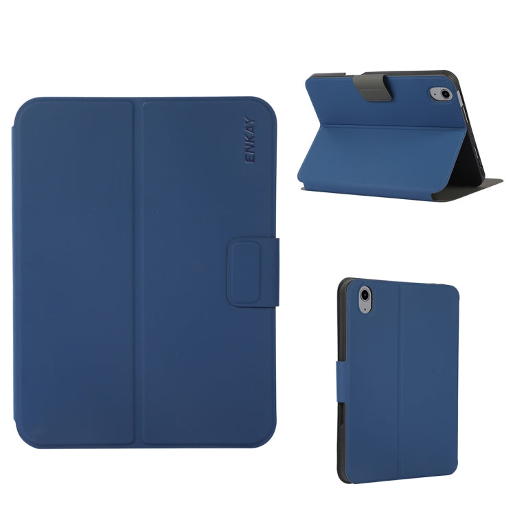 For iPad 2025 / 2022 ENKAY TPU Back Cover Smart Leather Tablet Case with Pen Slot & Holder(Dark Blue) - iPad 2025 / 2022 Cases by ENKAY | Online Shopping UK | buy2fix