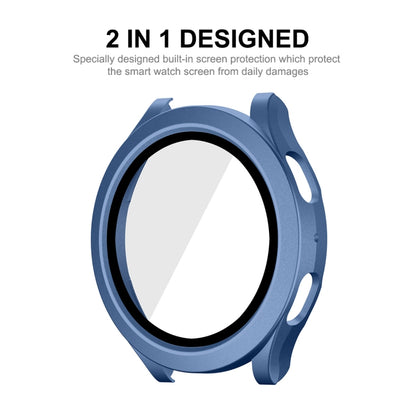 For Samsung Galaxy Watch4/5 40mm ENKAY Hat-Prince Waterproof Full Coverage PC Frame + 9H Tempered Glass Case(White) - Watch Cases by ENKAY | Online Shopping UK | buy2fix