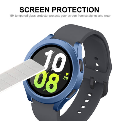 For Samsung Galaxy Watch4/5 40mm ENKAY Hat-Prince Waterproof Full Coverage PC Frame + 9H Tempered Glass Case(Transparent) - Watch Cases by ENKAY | Online Shopping UK | buy2fix