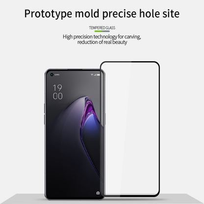 For OPPO Reno8 T 4G PINWUYO 9H 2.5D Full Screen Tempered Glass Film(Black) - OPPO Tempered Glass by PINWUYO | Online Shopping UK | buy2fix