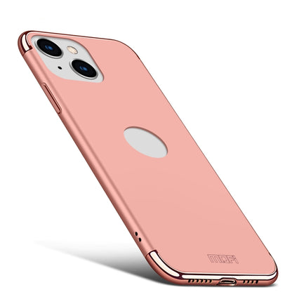 For iPhone 14 Plus MOFI Yatun Series 3 in 1 Stitching PC Phone Case(Rose gold) - iPhone 14 Plus Cases by MOFI | Online Shopping UK | buy2fix