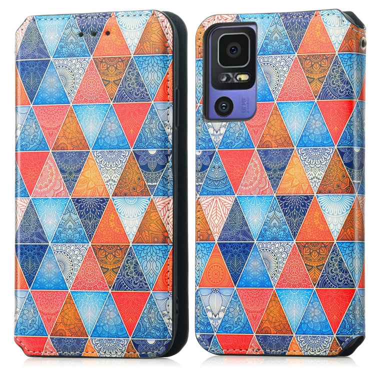 For TCL 40 SE CaseNeo Colorful Magnetic Leather Phone Case(Rhombus Mandala) - More Brand by buy2fix | Online Shopping UK | buy2fix