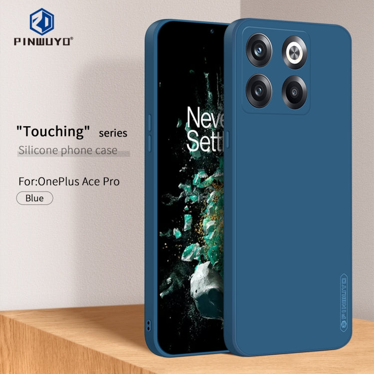 For OnePlus Ace Pro / 10R 5G  PINWUYO Sense Series Liquid Silicone TPU Phone Case(Blue) - OnePlus Cases by PINWUYO | Online Shopping UK | buy2fix