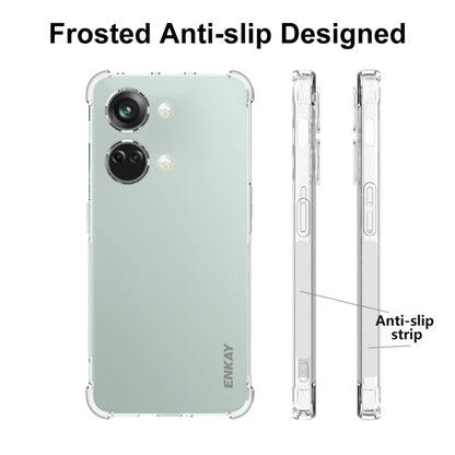 For OnePlus Ace 2V 5G ENKAY Hat-Prince Transparent TPU Shockproof Phone Case with Glass Film - OnePlus Cases by ENKAY | Online Shopping UK | buy2fix