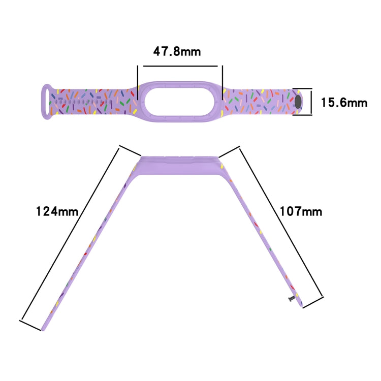 For Xiaomi Mi Band 8 ENKAY Hat-Prince Full Coverage Screen Protector + Adjsutable Silicone Sport Loop Strap Watchband(Purple) - Watch Bands by ENKAY | Online Shopping UK | buy2fix