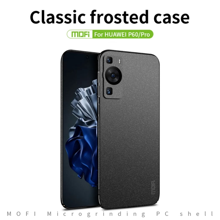 For Huawei P60 / P60 Pro MOFI Fandun Series Frosted PC Ultra-thin All-inclusive Phone Case(Blue) - Huawei Cases by MOFI | Online Shopping UK | buy2fix