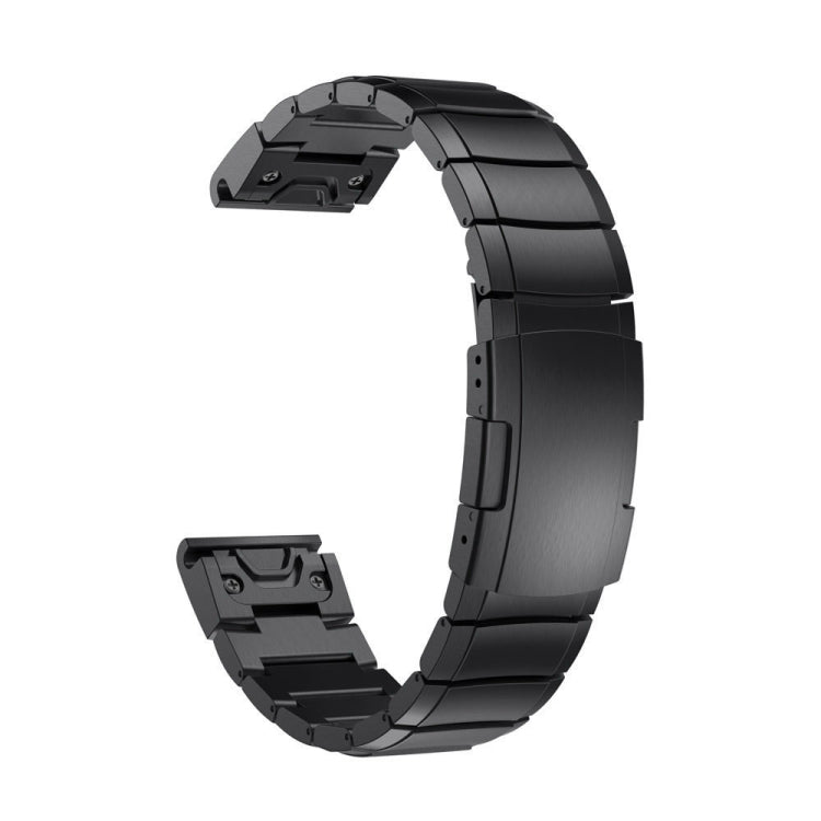 For Garmin Tactix 7 Pro 26mm Titanium Alloy Quick Release Watch Band(Black) - Watch Bands by buy2fix | Online Shopping UK | buy2fix