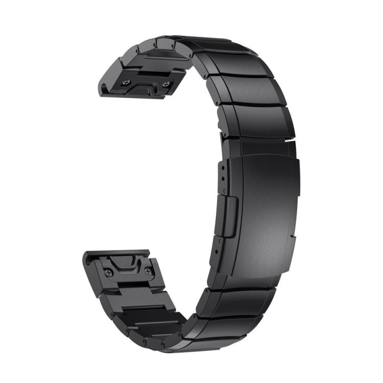 For Garmin Fenix 6X Sapphire 26mm Titanium Alloy Quick Release Watch Band(Black) - Watch Bands by buy2fix | Online Shopping UK | buy2fix