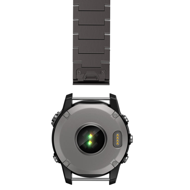 For Garmin Fenix 7X Solar 26mm Titanium Alloy Quick Release Watch Band(Black) - Watch Bands by buy2fix | Online Shopping UK | buy2fix