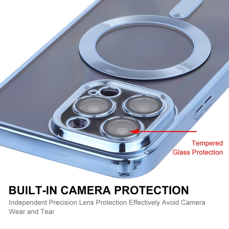 For iPhone 15 Pro Max ENKAY Hat-Prince Magsafe Electroplated TPU Clear Shockproof Phone Case(Silver) - iPhone 15 Pro Max Cases by ENKAY | Online Shopping UK | buy2fix