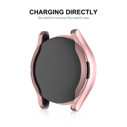 For Samsung Galaxy Watch6 44mm ENKAY Hat-Prince Full Coverage Electroplated Soft TPU Case with Screen Protection(Pink) - Watch Cases by ENKAY | Online Shopping UK | buy2fix