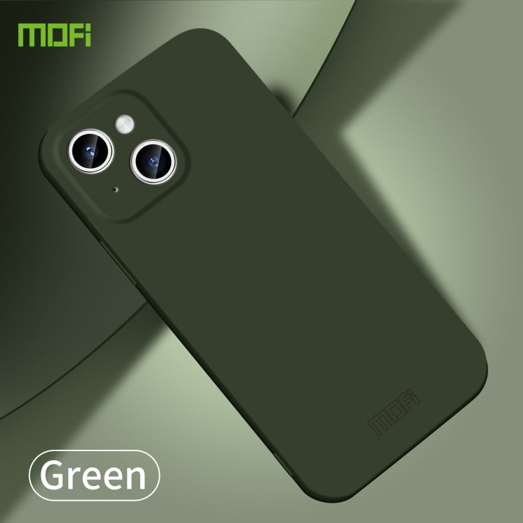 For iPhone 15 Plus MOFI Qin Series Skin Feel All-inclusive PC Phone Case(Green) - iPhone 15 Plus Cases by MOFI | Online Shopping UK | buy2fix