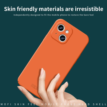 For iPhone 14 Plus MOFI Qin Series Skin Feel All-inclusive PC Phone Case(Orange) - iPhone 14 Plus Cases by MOFI | Online Shopping UK | buy2fix