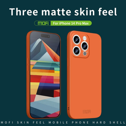 For iPhone 14 Pro Max MOFI Qin Series Skin Feel All-inclusive PC Phone Case(Orange) - iPhone 14 Pro Max Cases by MOFI | Online Shopping UK | buy2fix