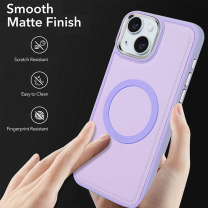 For iPhone 15 Pro Max Imitation Liquid Skin Feel Plating Magsafe Phone Case(Purple) - iPhone 15 Pro Max Cases by buy2fix | Online Shopping UK | buy2fix