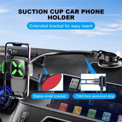 X034 Universal Truck Bus Dashboard Flexible Adjustable Windshield Suction Cup Car Phone Holder(Green) - Car Holders by buy2fix | Online Shopping UK | buy2fix