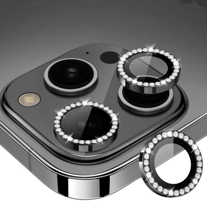 For iPhone 15 Pro / 15 Pro Max ENKAY AR Anti-reflection Individual Diamond Ring Camera Lens Glass Full Film(Black) - iPhone 15 Pro Tempered Glass by ENKAY | Online Shopping UK | buy2fix