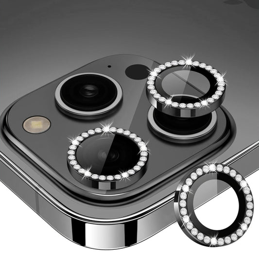 For iPhone 13 Pro / 13 Pro Max ENKAY AR Anti-reflection Individual Diamond Ring Camera Lens Glass Full Film(Black) - iPhone 13 Pro Max Tempered Glass by ENKAY | Online Shopping UK | buy2fix