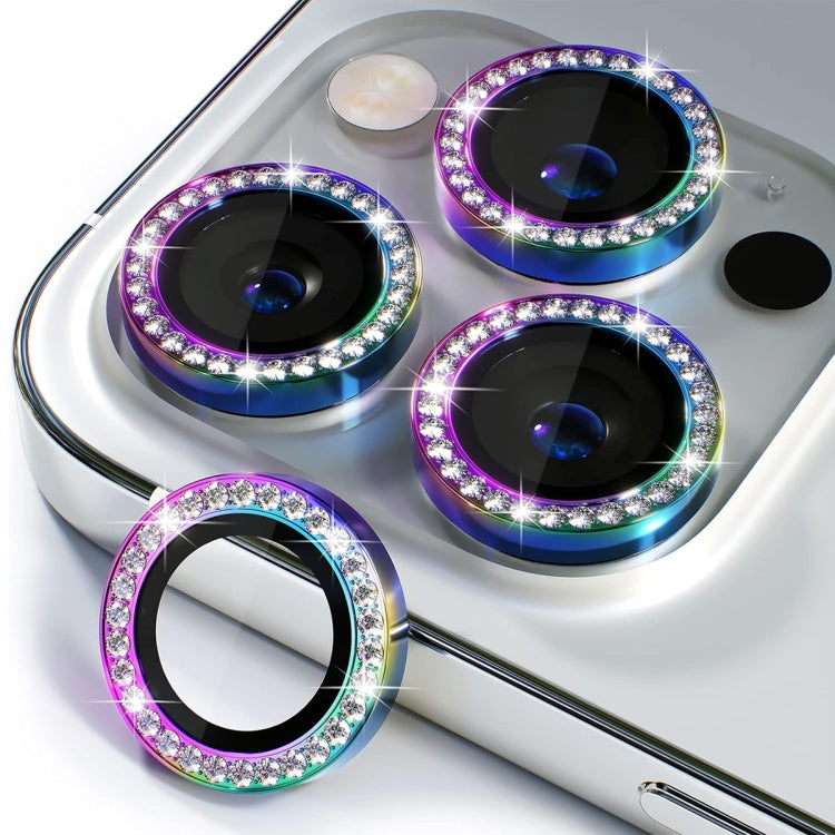 For iPhone 13 Pro / 13 Pro Max ENKAY AR Anti-reflection Individual Diamond Ring Camera Lens Glass Full Film(Colorful) - iPhone 13 Pro Max Tempered Glass by ENKAY | Online Shopping UK | buy2fix