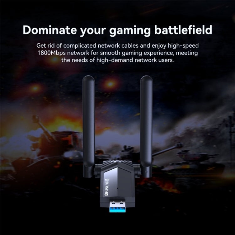 LB-LINK WDN1800H Esports Gaming USB 3.0 WiFi6 AX1800M Gigabit Wireless Network Card - USB Network Adapter by LB-LINK | Online Shopping UK | buy2fix