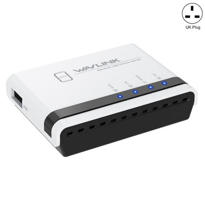 WAVLINK NU516U1 USB2.0 Wireless Printer Server With 10 / 100Mbps LAN / Bridge WiFi(UK Plug) - Printer Accessories by WAVLINK | Online Shopping UK | buy2fix