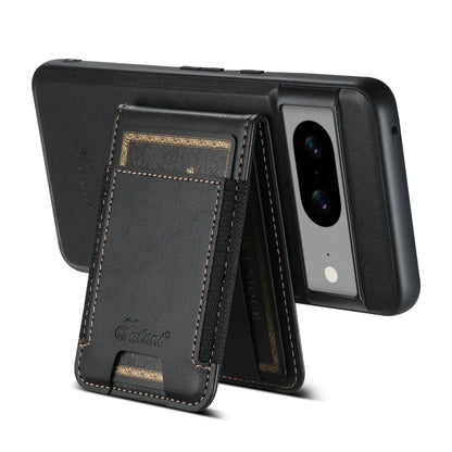 For Google Pixel 8a Suteni H17 Oil Eax Leather Detachable Wallet Phone Case(Black) - Google Cases by Suteni | Online Shopping UK | buy2fix