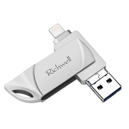 Richwell  DXZ64 USB Flash  Disk 64G 3 in 1  Micro USB + 8 Pin + USB 3.0 Compatible IPhone & IOS(Silver) - U Disk & Card Reader by Richwell | Online Shopping UK | buy2fix