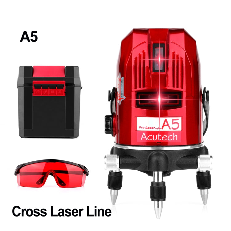 A5 Laser Level 2~5 Line Red Beam Line 360 Degree Rotary Level Self-leveling Horizontal&Vertical Available Auto Line Laser Level - Other Tester Tool by buy2fix | Online Shopping UK | buy2fix