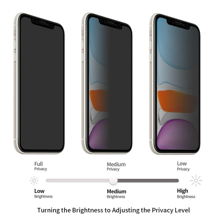 For iPhone 11 / XR / XR ENKAY Hat-Prince 0.26mm 9H 2.5D Privacy Anti-glare Full Screen Tempered Glass Film - iPhone 11 Tempered Glass by ENKAY | Online Shopping UK | buy2fix