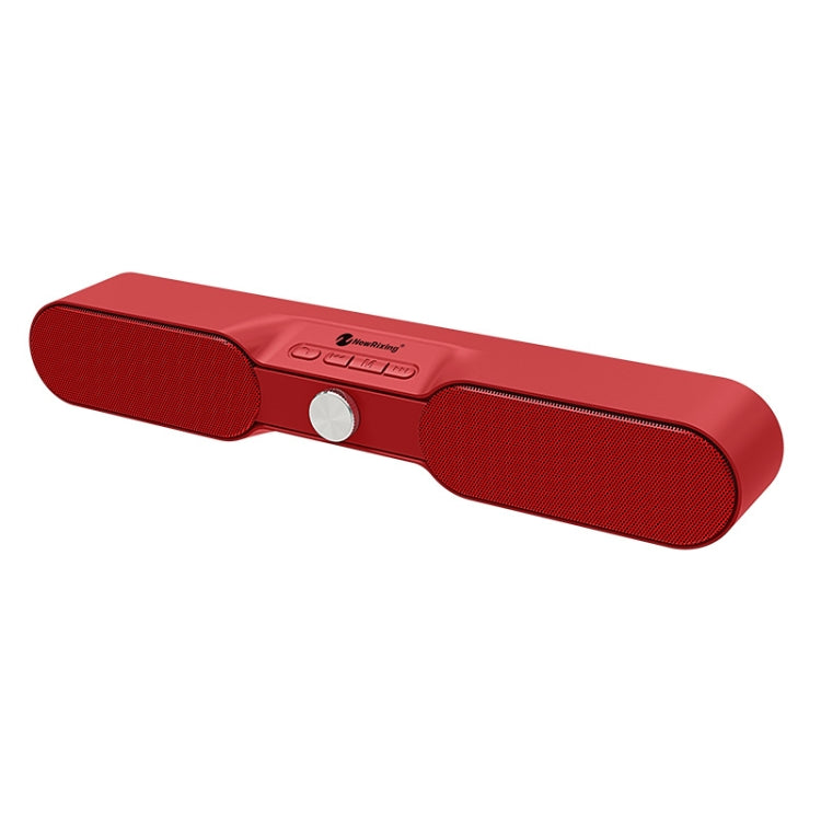 New Rixing NR4017 Portable 10W Stereo Surround Soundbar Bluetooth Speaker with Microphone(Red) - Desktop Speaker by NewRixing | Online Shopping UK | buy2fix