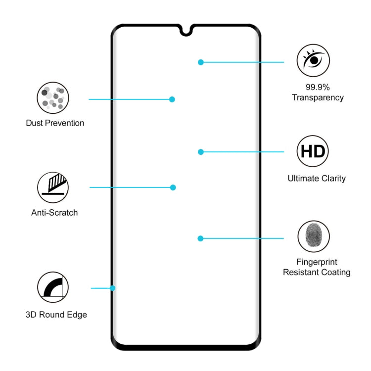 For XIAOMI MI CC9 Pro / MI Note 10 Global ENKAY Hat-Prince 0.26mm 9H 3D Explosion-proof Full Screen Curved Heat Bending Tempered Glass Film(Black) -  by ENKAY | Online Shopping UK | buy2fix