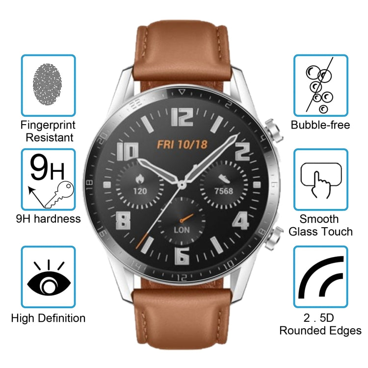 For HUAWEI Watch GT 2 46mm (2019) ENKAY Hat-Prince 0.2mm 9H 2.15D Curved Edge Tempered Glass Film - Screen Protector by ENKAY | Online Shopping UK | buy2fix