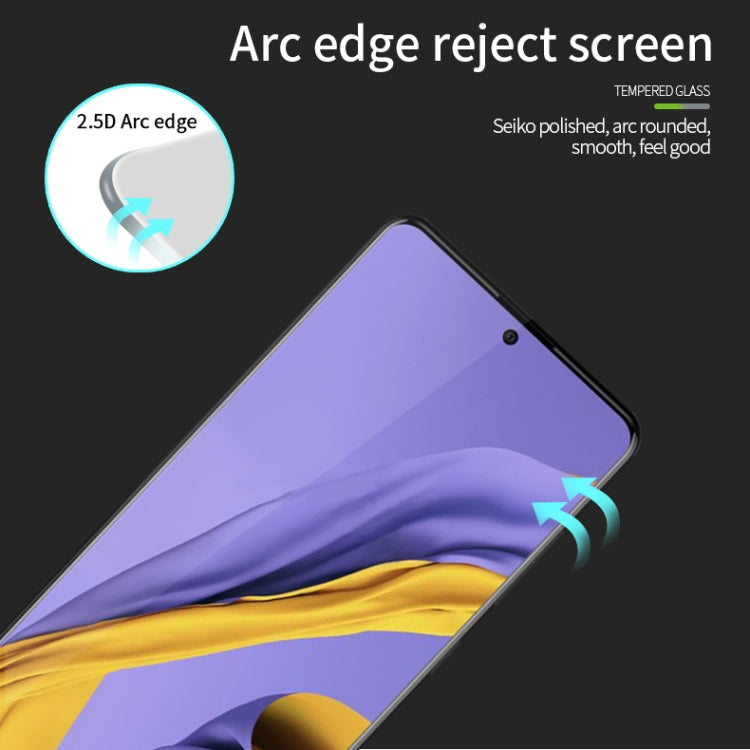 For Galaxy A51 PINWUYO 9H 2.5D Full Screen Tempered Glass Film(Black) - Galaxy Tempered Glass by PINWUYO | Online Shopping UK | buy2fix