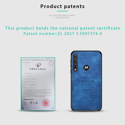 For MOTO G8 Play / One macro PINWUYO Zun Series PC + TPU + Skin Waterproof And Anti-fall All-inclusive Protective Shell(Blue) - Motorola Cases by PINWUYO | Online Shopping UK | buy2fix