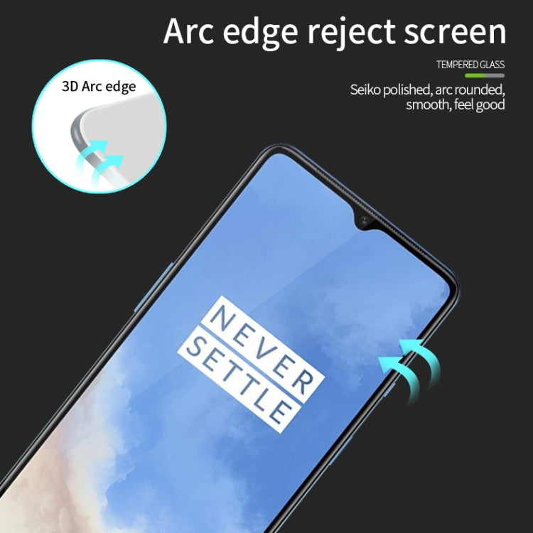 For OnePlus 7T PINWUYO 9H 3D Curved Full Screen Explosion-proof Tempered Glass Film(Black) - OnePlus Tempered Glass by PINWUYO | Online Shopping UK | buy2fix