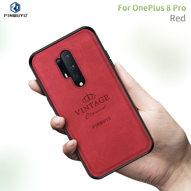 For Oneplus 8 Pro PINWUYO Zun Series PC + TPU + Skin Waterproof And Anti-fall All-inclusive Protective Shell(Red) - OnePlus Cases by PINWUYO | Online Shopping UK | buy2fix