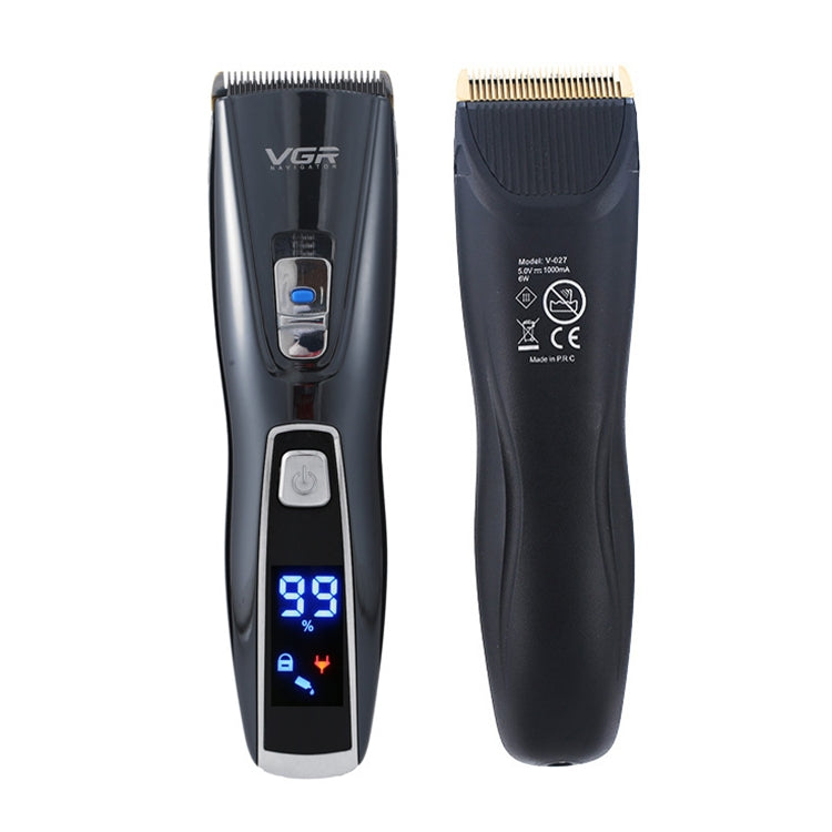 VGR V-027 10W Professional Electric Hair Clipper with LCD Display, Plug Type: EU Plug - Hair Trimmer by VGR | Online Shopping UK | buy2fix