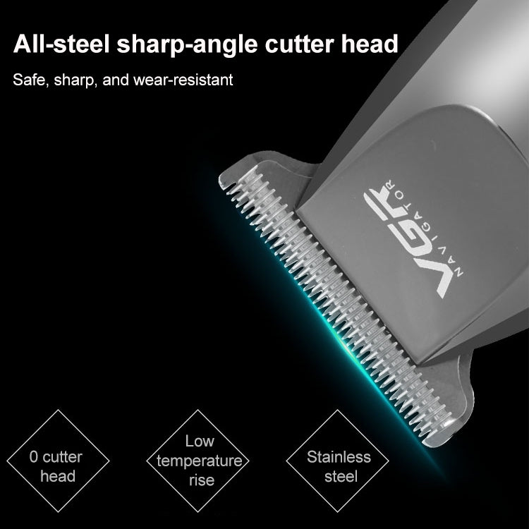 VGR V-030 10W USB Cutter Head Engraving Electric Hair Clipper with 5 Limit Combs - Hair Trimmer by VGR | Online Shopping UK | buy2fix