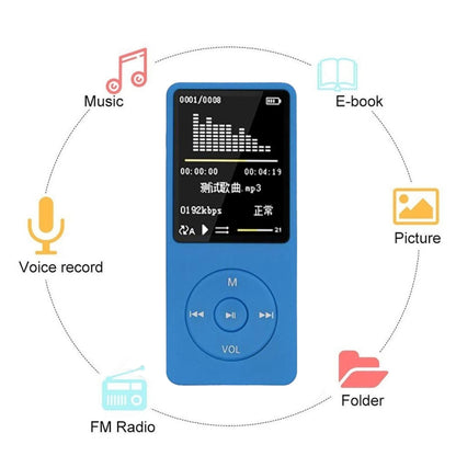 Fashion Portable LCD Screen FM Radio Video Games Movie MP3 MP4 Player Mini Walkman, Memory Capacity:8GB(Black) - Consumer Electronics by buy2fix | Online Shopping UK | buy2fix