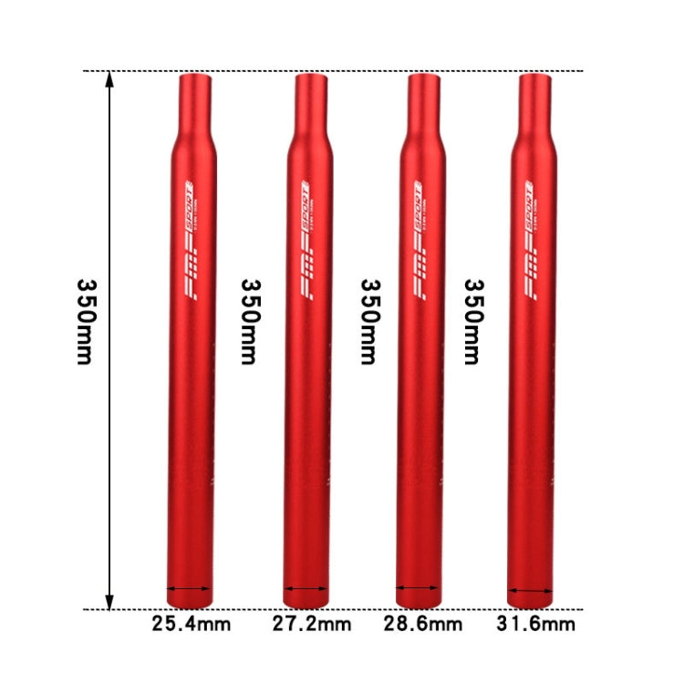 FMFXTR Aluminum Alloy Mountain Bike Extended Seat Post, Specification:27.2x350mm(Red) - Bicycle Seat Posts by FMFXTR | Online Shopping UK | buy2fix