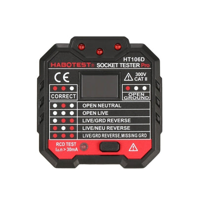 HT106 Socket Testers Voltage Test Detector Ground Line Neutral Line Live Line Leakage Electroscope(EU Plug) - Consumer Electronics by buy2fix | Online Shopping UK | buy2fix