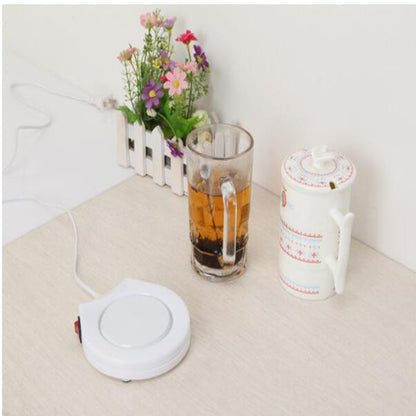 2 PCS Beverage Heater Tray Pad Milk Tea Coffee Mug Hot Drinks Cup Heater, Shape:Round(White) - Insulation by buy2fix | Online Shopping UK | buy2fix